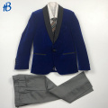 royal blue two-piece business slim suit for men