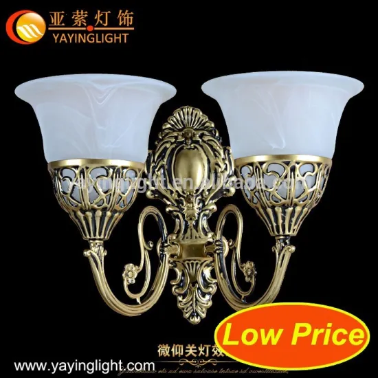 flower shape glass lamp shade copper base wall lamp,copper glass wall lamps garden lamps