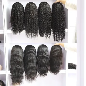 Deep Wave Virgin Human Hair Lace Front Wigs, 13x4 Cuticle Aligned Brazilian Hair HD Lace Frontal Wigs For Black Women