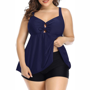 Plus Size Tummy Control Two Piece Bathing Suit for Women