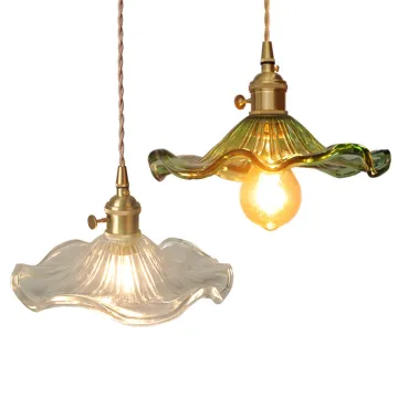 Modern Nordic Style Glass and Brass Pendant Light Ceiling Lamp