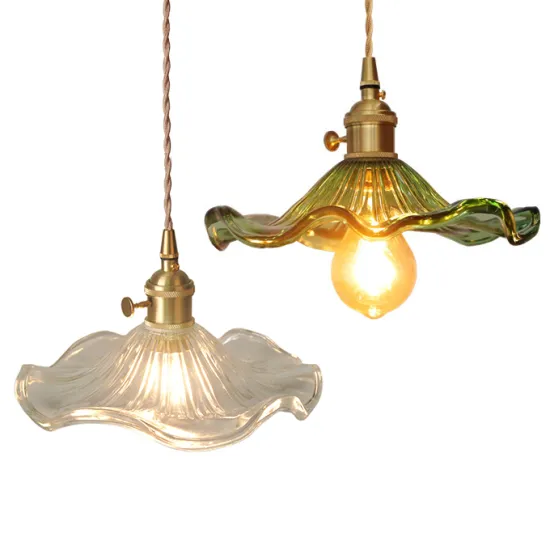 Modern Nordic Style Glass and Brass Pendant Light Ceiling Lamp