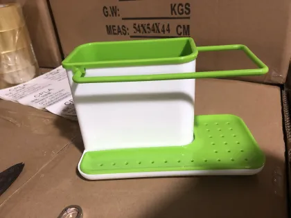 Black Kitchen Detergent Rack Soap Dispenser Pump Bottle Storage