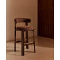 Tabouret de bar en bois massif pour salle à manger à la maison