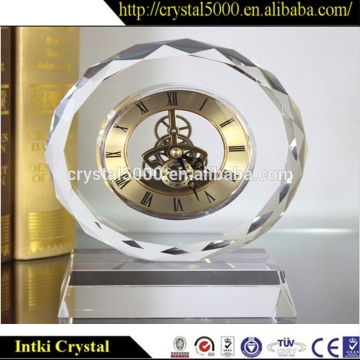 Newest design decoration crystal time clock for gifts