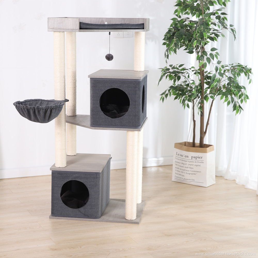Modern Sisal CatTree Condo Gray Cat Furniture Post