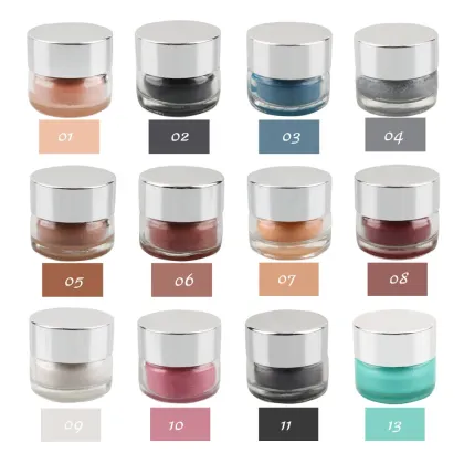 OEM Professional Eyes Cosmetics Luminous Makeup Gel - 13 High Pigment Shimmer Eyeshadow Cream