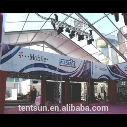 Big Durable transparent event tent and tent fabric