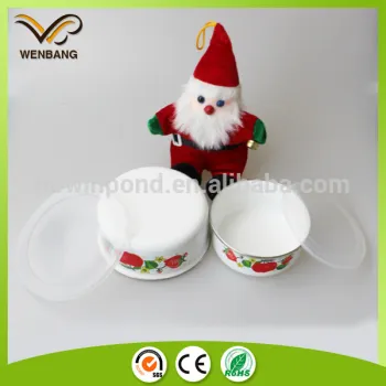 christmax series best selling enamel coated soup bowl with lid