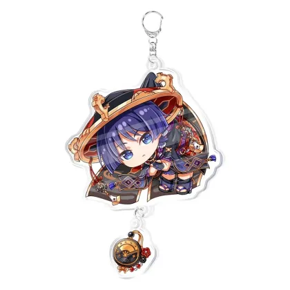 Cute Anime Keychains: Zhongli, Venti, Xiao, and Keli for Genshin Impact Fans
