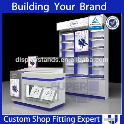 cosmetic shop counter design for perfume shop makeup display counter
