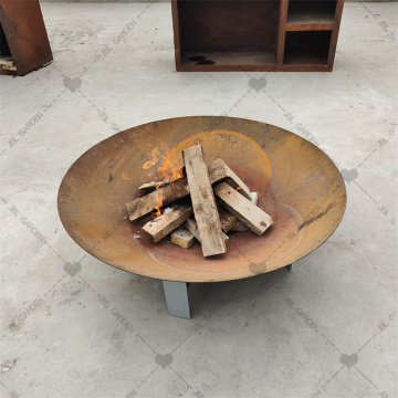 Outdoor corten steel Garden Round Bowl Fire Pit