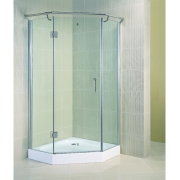 Pivot Shower Enclosure with Glass Shelves Design