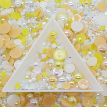 Dimensioni e colori assortiti whatstone finto mezzo giro per perle flatback e gelatina rinestina di resina
