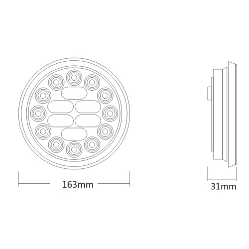 24V vrachtwagenstaart IP67 waterdicht licht voor vrachtwagen