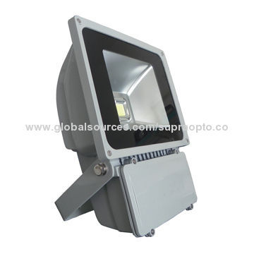 70-80W LED Floodlights, IP65, 85-265V AC or 12-24V DC, 680lm, CE/RoHS, SAA, TUV Marks