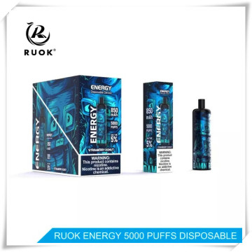 A Ruok Energy atingiu 5000 bapes descartáveis ​​de Puffs