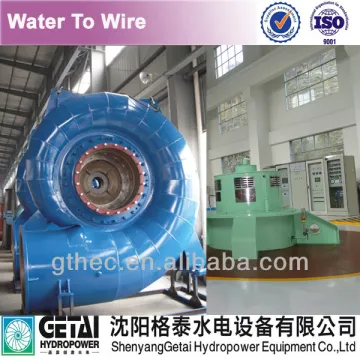 EPC service Francis turbine hidroelectrica water turbine generator & governer manufacturer made in china from shenyang getai