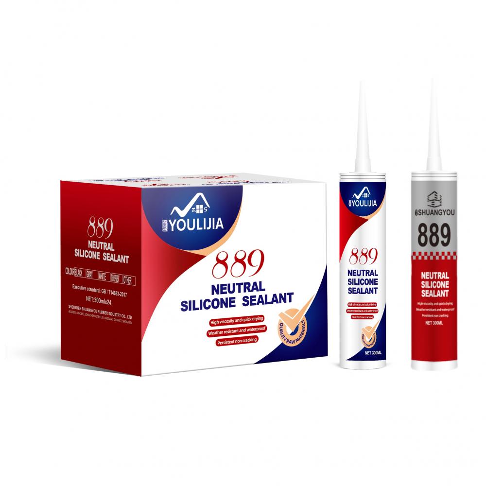 889 Sellador de silicona neutral sobresaliente de silicona antifúngica