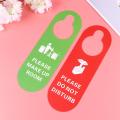 2Pcs Hanging Doorplate Double Side Hangtag No Disturbing Cleaning Door Pendant Creative Door Hanging Board Decoration 8x25cm