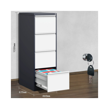 1330mm High Two Drawer and Four Drawer Steel Filing Cabinets with Lock