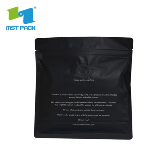 biodegradable digital printing kraft paper coffee bags with valve