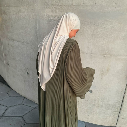 لباس ماکسی شیفون آبایا چین دار