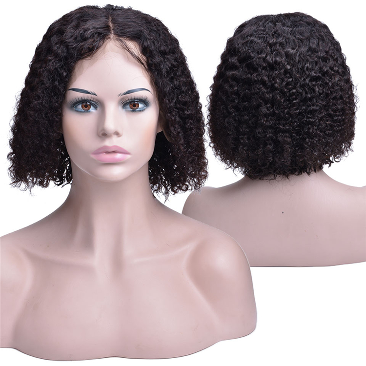 USEXY Wholesale Wigs brazilian Remy Human Hair Short Curly Lace Front Wig