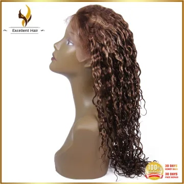 Alixpress malaysian hair 4#/27# mix color full lace wig in stock