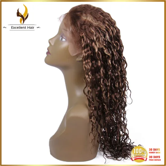 Alixpress malaysian hair 4#/27# mix color full lace wig in stock