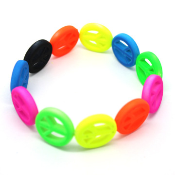 Colorful Stretch Peace Bid Resin Bracelet Bangles Jewelry