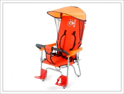 baby seat on bicycle