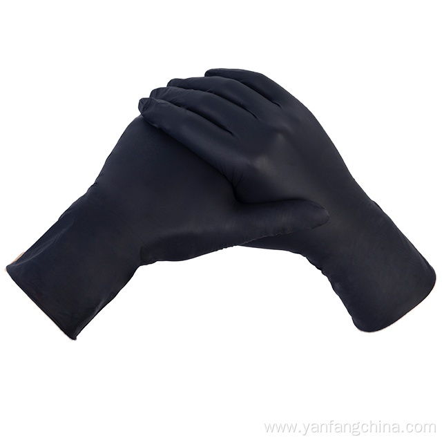 Black Medicine Disposable Nitrile Exam Gloves For Medical