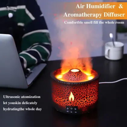 Black Volcano Humidifier Aromatherapy Diffuser