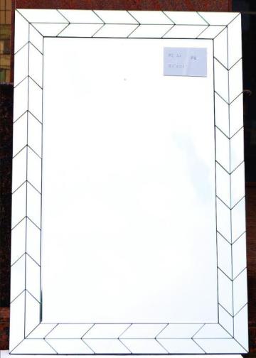 rectangular silver mirror hanging mirror