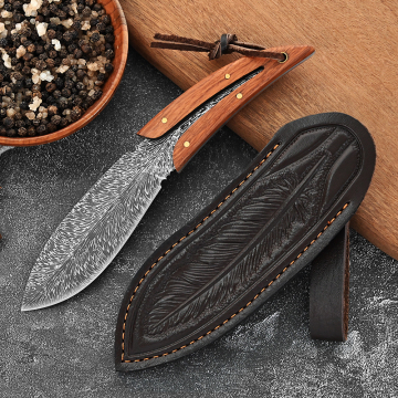 4CR13Mov Edelstahl Rosenholz Vollküche Küchenmesser - 4 Zoll