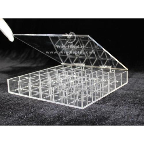 Customized clear acrylic caddy storage box