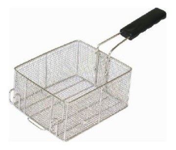 Fry basket with PP handle, s/s