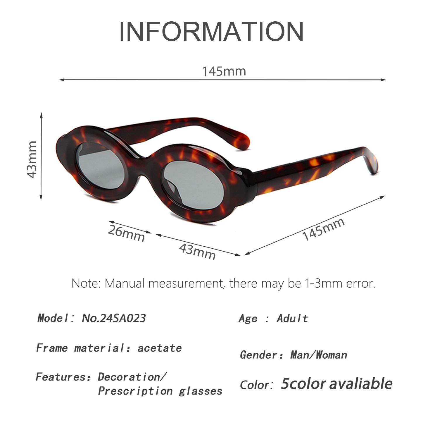 Multi - Pattern Acetate Eyewear