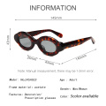 Retro Oval Acetate Sun Glasses