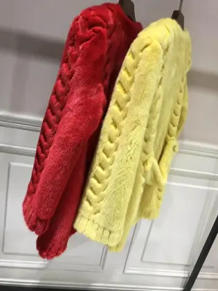 YRC088 Custom women imported velvet mink coat female mink fur coat