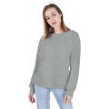 Equipaggio pullover a manica lunga con cappuccio da donna