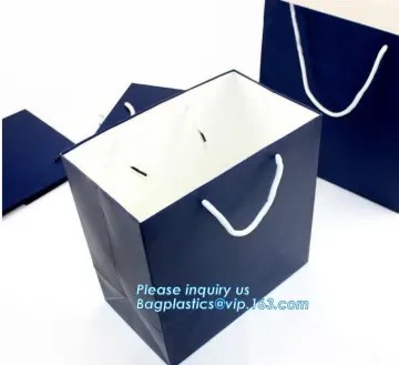 white craft unique decorative plastic rope handle shopping paper gift bag, Gift Paper Bag with ribbon handle/paper bag with logo