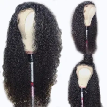 Wholesale Virgin Hair Vendors Brazilian Cuticle Aligned Raw Virgin Human Hair Full Lace Wig Deep Human Lace Wig For Black Women