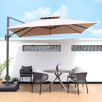 Dia 2.5 Meter Round Outdoor Patio Umbrella - Teakwood Frame with Sunbrella fabric