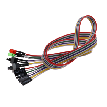 65CM Slim PC Motherboard Power Cable with LED Light - On/Off Reset Switch
