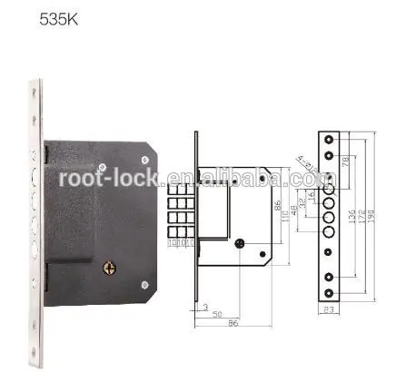 Hot Sale Security door lock mortise lock in middle-east market