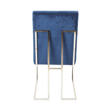 Velvet Stoff Polster Moderne Esszimmerstühle mit Metallbeinen
