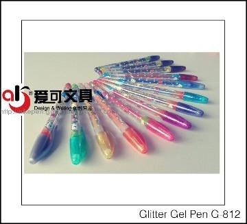 hot selling glitter Gel Ink Pen with clip