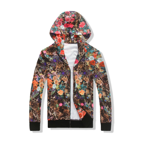 Women sublimation printed spring season fleece hoodies